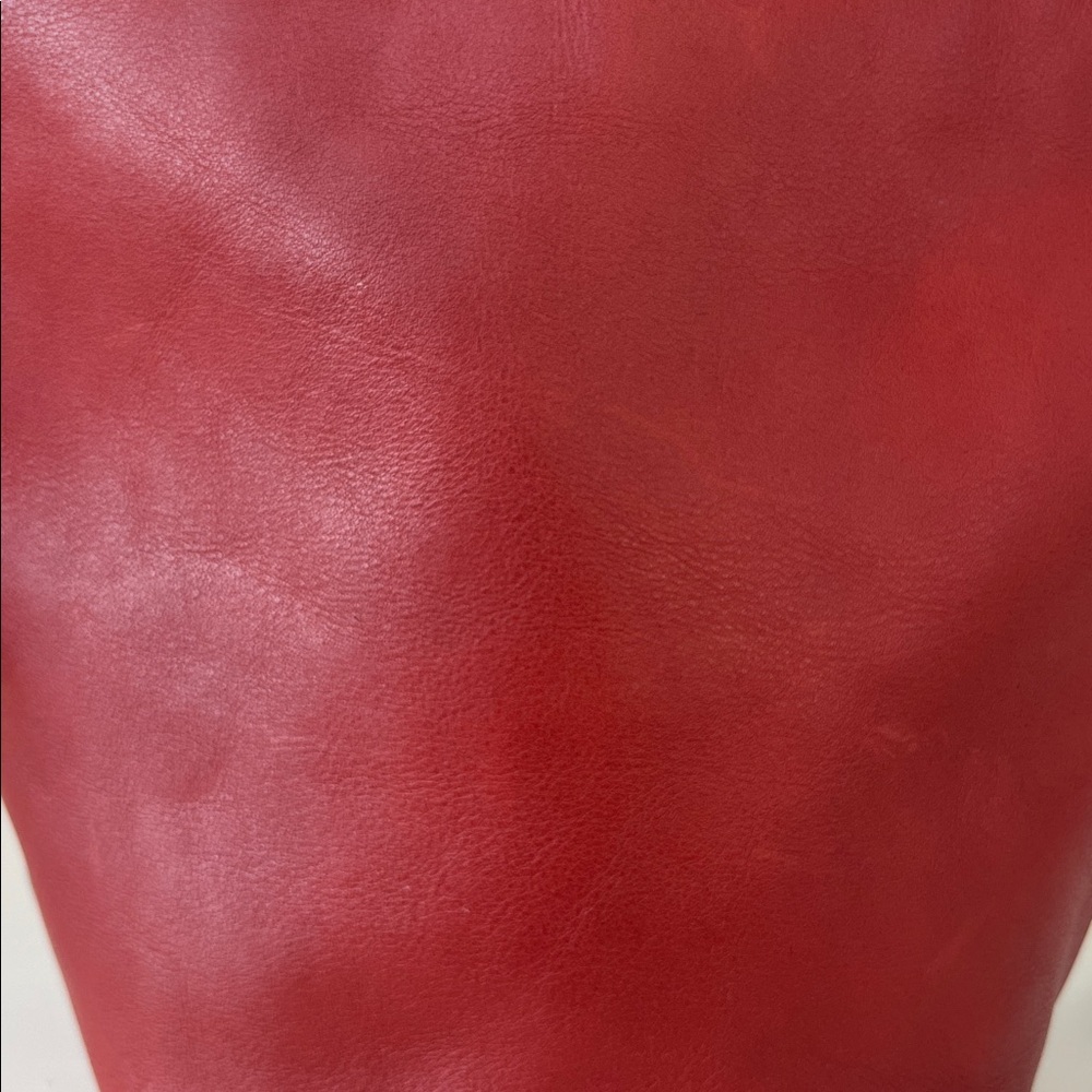 Vintage Coach Red Leather Bucket Crossbody Bag - Picture 3 of 8